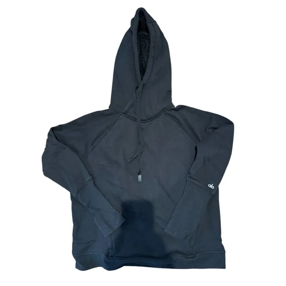 Alo Yoga Frost Long sleeve Sherpa hoodie size medium excellent condition - Picture 4 of 7